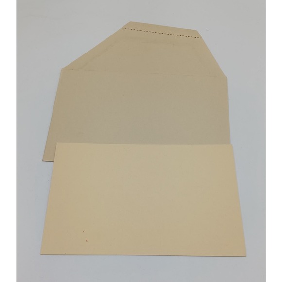 Antique Unused Christmas Greeting Card Victorian Town Street Scene Hand Colored - Picture 5 of 5